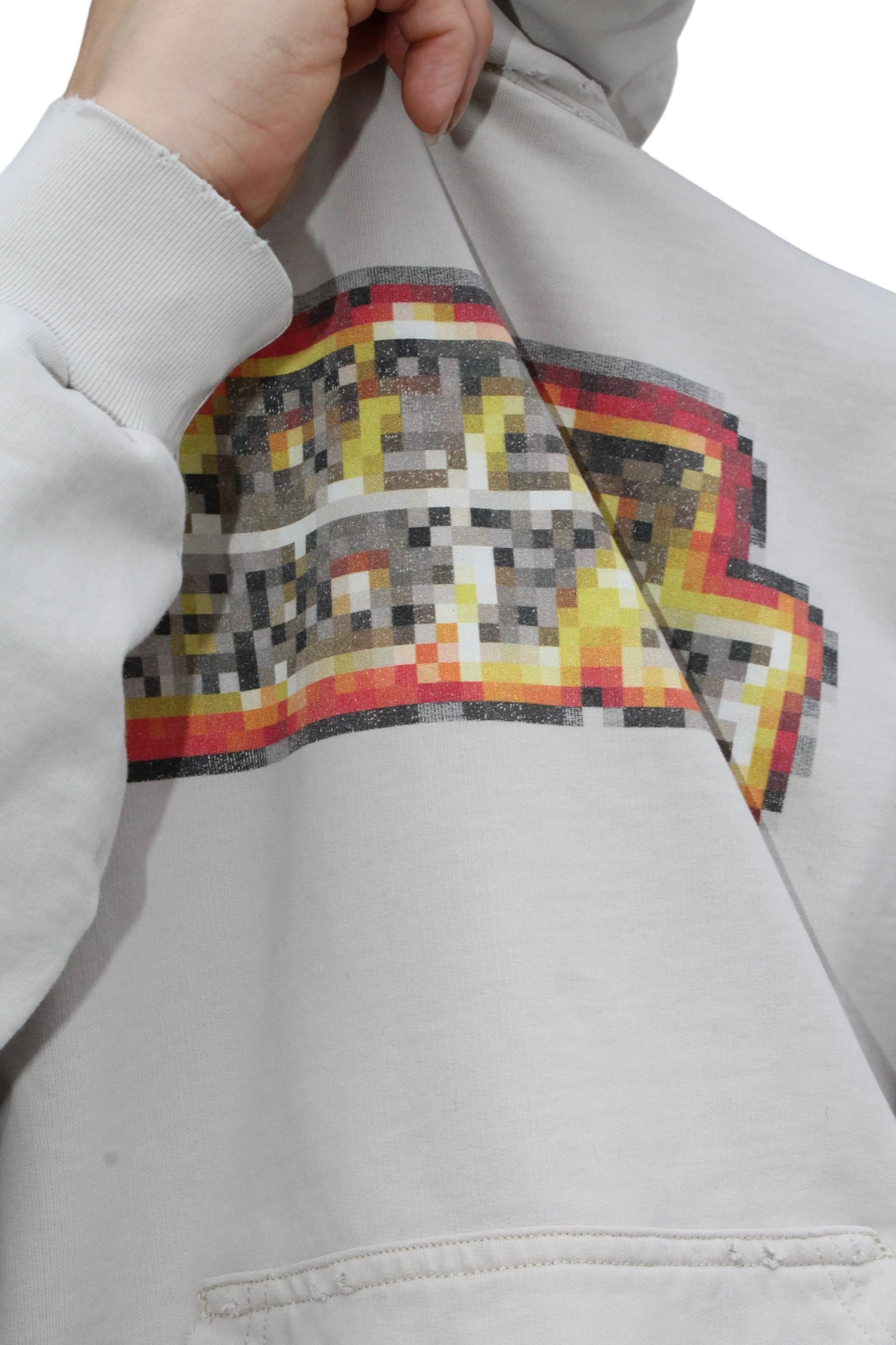 FIRE PIXEATED BOXY HOODIE