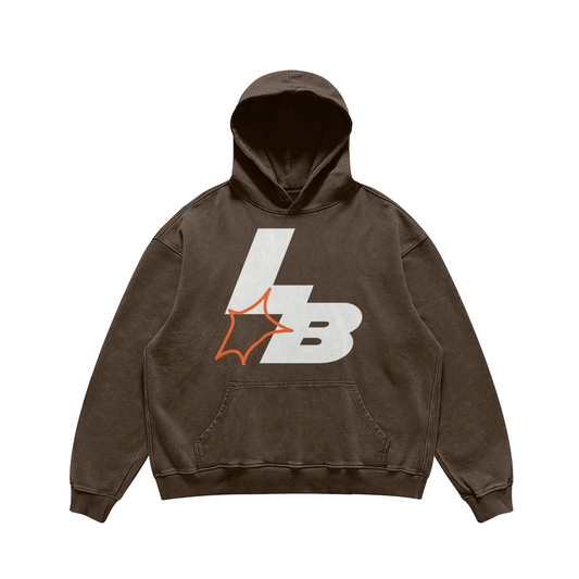 Brown LB Logo Hoodie